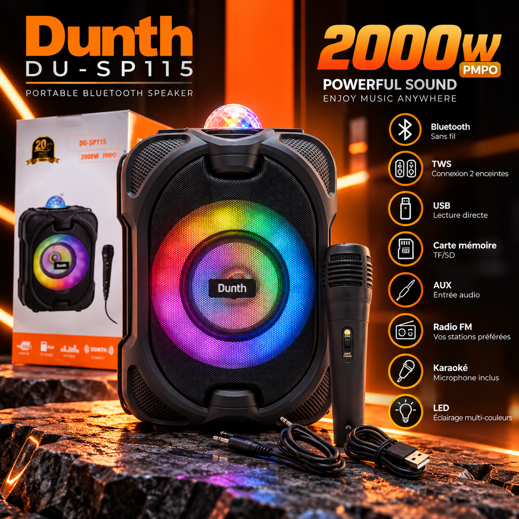 Speaker dunth sp115 2000w pmpo 2026